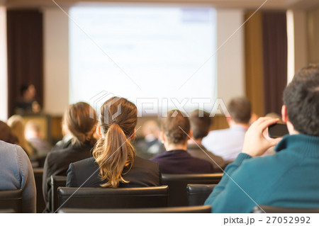 Audience in the lecture hall. 27052992