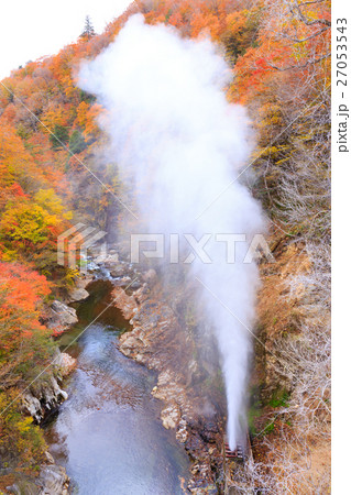 栃木県日光市　川俣　間欠泉より（11月） 27053543