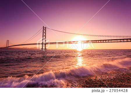 明石海峡大橋 日の出 27054428