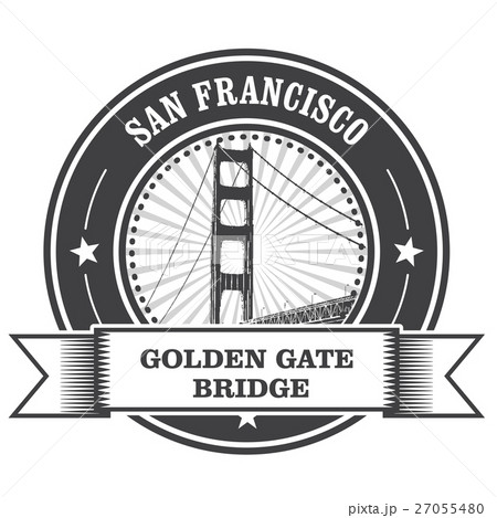 San Francisco symbol - Golden Gate Bridge stamp 27055480