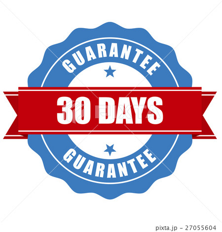 30 days guarantee stamp - warranty sign 27055604