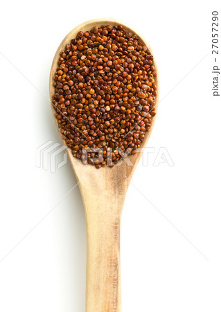 Red quinoa seeds. 27057290