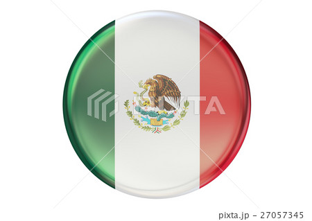 Badge with flag of Mexico, 3D rendering Badge with flag of Mexico, 3D rendering 27057345