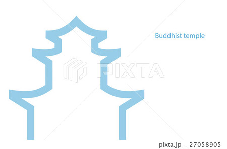 Vector illustration of buddhism temple, vector eps 27058905