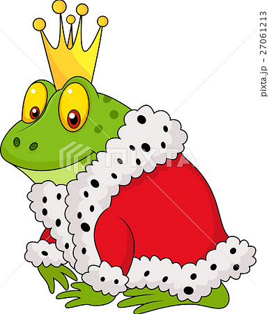 Frog king on a white background 27061213