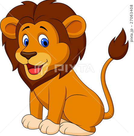 Cute lion cartoon 27063408