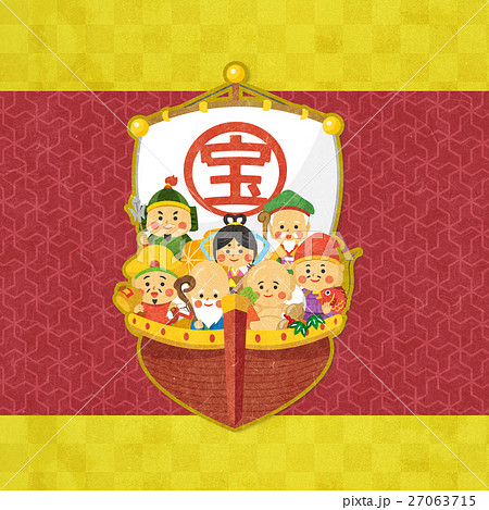 七福神【和風背景・シリーズ】 27063715