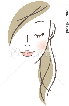 目を閉じる女性 27064338