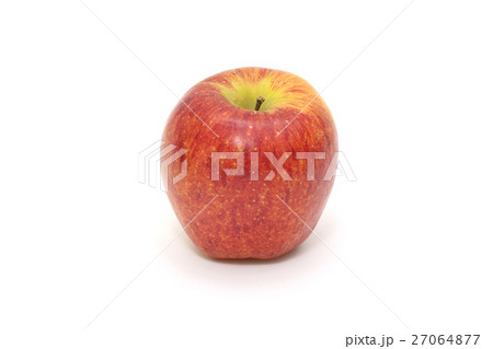 Isolated single simple red apple on white 27064877
