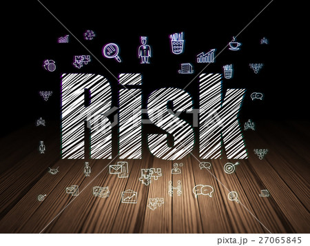 Finance concept: Risk in grunge dark room 27065845
