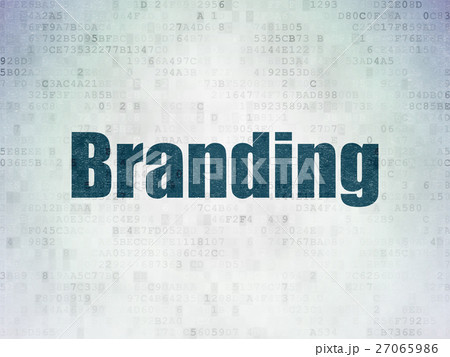 Marketing concept: Branding on Digital Data Paper 27065986