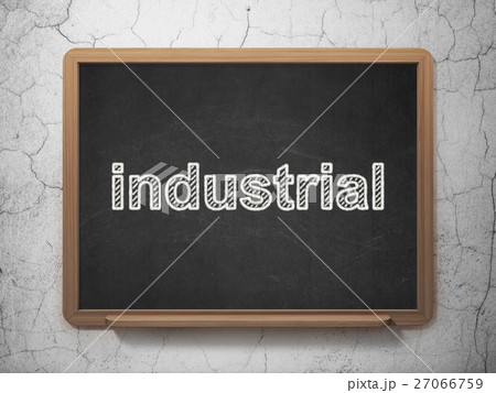 Manufacuring concept: Industrial on chalkboard 27066759