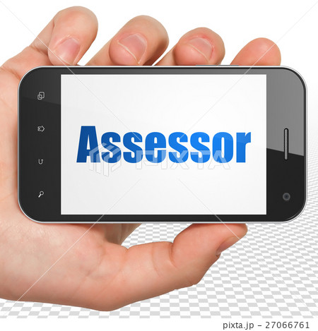 Insurance concept: Hand Holding Smartphone with 27066761