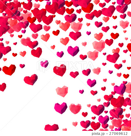 Valentines Day background with scattered triangle 27069612