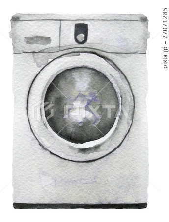 watercolor sketch of washing machine on a white 27071285