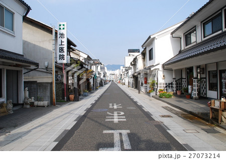 松本市 中町通りの街並みの写真素材