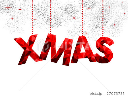 Red Christmas quote illustration low poly design Red Christmas quote illustration low poly design 27073725