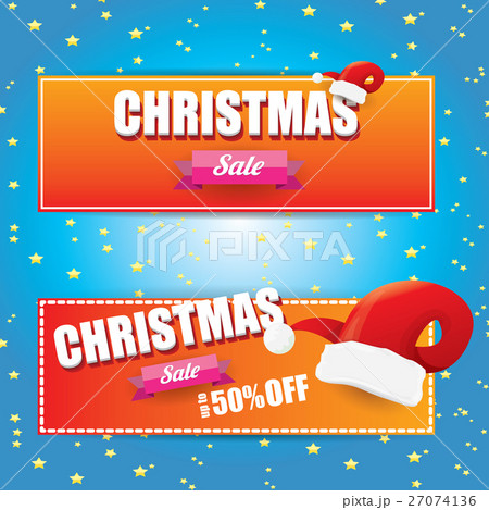 vector Christmas sales tag or labelのイラスト素材 [27074136] - PIXTA