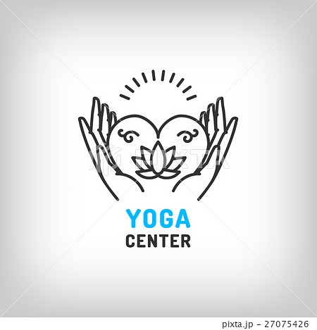 Vector Yoga Logo Meditation Icon Lotus Flowerのイラスト素材 Vector Yoga Logo Meditation Icon Lotus Flowerのイラスト素材