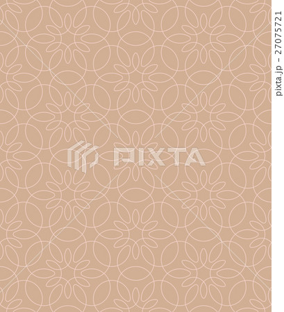 Neutral Seamless Linear Flourish Pattern. 27075721