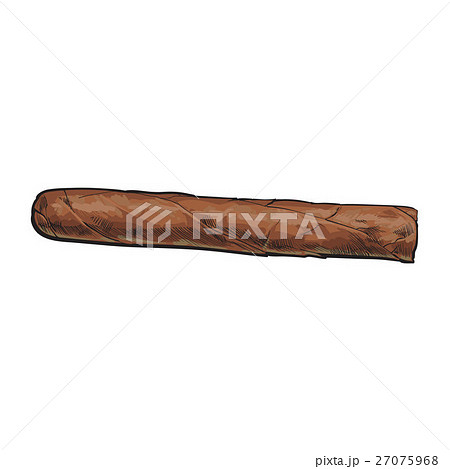 Unlabelled unlit brown Caribbean, Cuban cigar 27075968