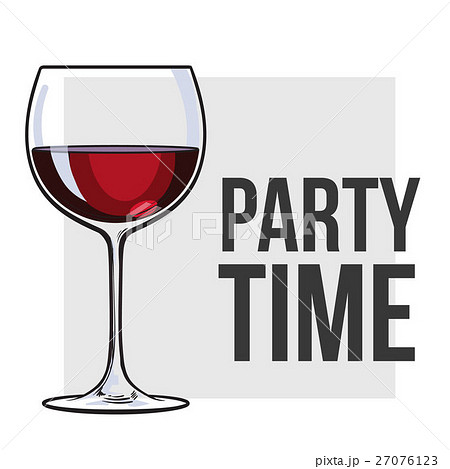 Red wine glass, vector illustration for poster 27076123