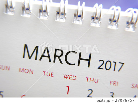 Close up calendar of March 2017 Close up calendar of March 2017 27076757