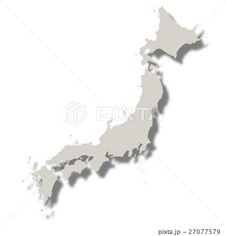 日本 地図 アイコン 白 のイラスト素材
