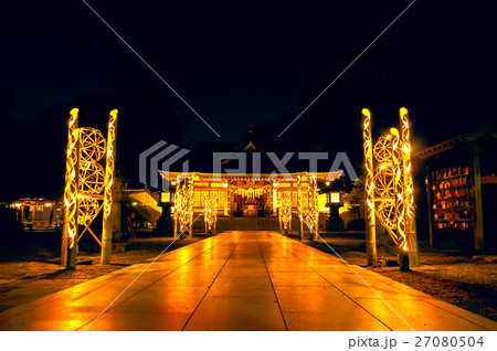 水前寺公園出水神社のWAのあかり 27080504