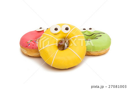 delicious donuts in color glaze 27081003