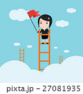 Business woman, a ladder Corporate of success. 27081935