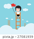 Business woman, a ladder Corporate of success. 27081939