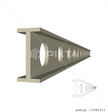 3d metal beam. Vector illustration. 27082411
