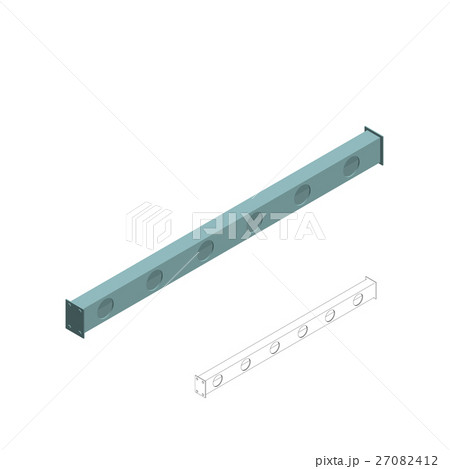 3d metal beam. 3d isometric style. 27082412