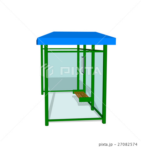 Busstop. Isolated on white background.  27082574