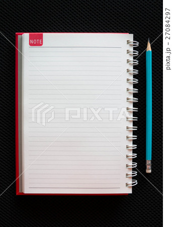 notebook and pencil on black notebook and pencil on black 27084297