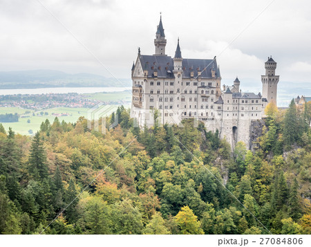 Neuschwanstein castle under cloudy sky 27084806
