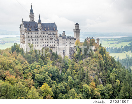 Neuschwanstein castle under cloudy sky 27084807