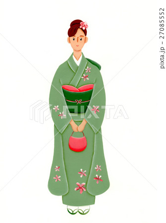 振袖のイラスト素材