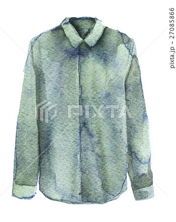 watercolor sketch of shirt on a white background watercolor sketch of shirt on a white background 27085866