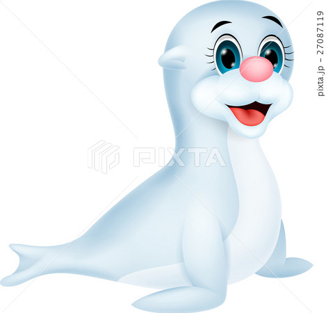 Cute baby seal cartoon - Stock Illustration [27087119] - PIXTA