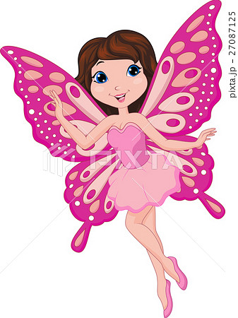 Cute pink fairy cartoon 27087125