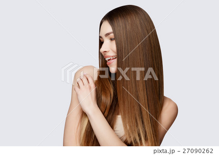 Beautiful Woman with Clean Fresh Skin  27090262