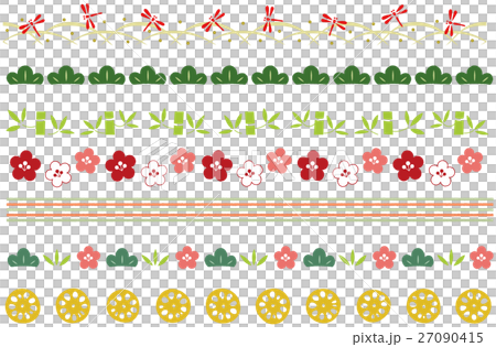 ライン 和風 セットのイラスト素材 27090415 Pixta