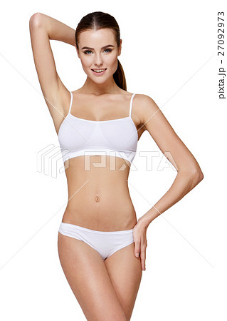 white lingeries model 