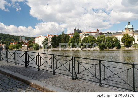 Embankment in Prague. View of the River Vltava 27093276
