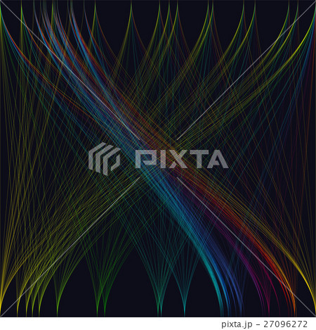 Colorful dark background with abstract waves 27096272