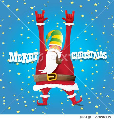 vector biker santa claus with smoking pipe. 27096449