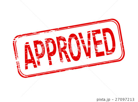 Approved rubber stamp. Approved rubber stamp. 27097213