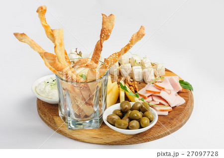 Assorted beer snack, cheeses, wallnuts and other 27097728